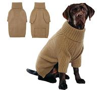 IECOii XL Dog Jumper, Extra Large Thick Warm Knit Clothes for Big Dogs, Turtleneck Sweater for Fall Winter, Christmas Apparel for Pitbull Labrador Retriever Boy Girl