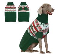 IECOii XXL Dog Jumper,Dog Sweater Large Size Dog,Christmas Dog Jumper For Extra Large Dogs,Turtleneck Dog Sweatshirt Knit Dog Winter Clothes,Blue Dog Sweater For Pitbull,Weimaraner,Greyhound,XX-Large