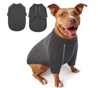 IECOii XXL Dog Jumpers,Fleece Dog Jumper Large Size Dog,Warm Large Dog Jumper for Male Female Dogs,Soft Dog Fleece Sweatshirt Lightweight Dog Winter Clothes Coat Fall Dog Sweater for Pitbull,Grey,XXL