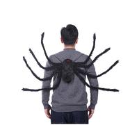 Iedogo Halloween Black Spider, Spider Wings, Cosplay Costume Party Props Candy Bag, Big Colourful Spider Backpack (Black)