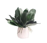 IEEDFJKK 2 Pieces Artificial Leaf Green Plants Living Rooms Fake Plant Orchid Leaves