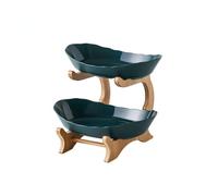IEEDFJKK 3 Tier Fruit Bowl Corner Fruit Basket,Green Large 2-Layer