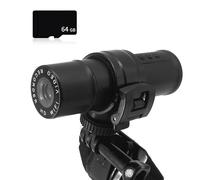 IEEDFJKK ABS Motorcycle Dash Cam Camera Motorcycle Dash Cam 1080p 30fps Dual Wide Angle 120° Lens Sportbike Recording DVR, With 64GB Card