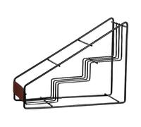 IEEDFJKK Coffee Syrup Rack Organizer Easy Installation Simple Spice Storage Solution Premium Metal Kitchen Countertop Rack Kitchen Countertop Organizer Holder Shelf, Black, Trapezoidal 3 Grids