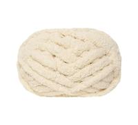 IEEDFJKK Easy Hand Knitting Chunky Wool Yarn Suitable for DIY Beginners and Craft Enthusiasts with Comfortable Soft Texture Crocheting Cushion Rug Making Tapestry Hand Knit, Beige, 25.6 m