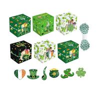 IEEDFJKK Elegant St Patricks Day Gift Box Clear Window Treat Boxes Sized To Fulfill Small Gifts Chocolates Candies Party Favors Boxes Snacks Party Supplies