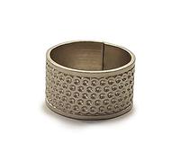 IEEDFJKK Fingertip Protection Anti-slip Thimble Ring Handworking Crafts Gadgets Sewing Accessories Household Professional, Thick Silver, M