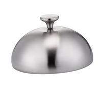 IEEDFJKK Grill Domes BBQ Accessory Suitable For Melting Cheese On Burgers And Enhancing Flavor Making Easy To Lift And Move Pot Lid. BBQ Flat Grill Food Cover For Burger Griddle Dome, Silver, 17cm