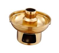 IEEDFJKK Old Beijing Copper Hotpot Multifunctional Frying Steaming Grilling With Style Chinese Small Hot Pot With Double Handles On Both Sides Non Stick BBQ Hot Pot Cooking Large Capacity