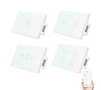 IEEE 802.11 b/g/n Switch Remote Control 1 2 3 4 Gang Wireless Led Light(White Switch,3-Gang)
