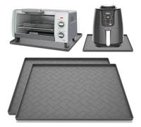 ieesspd 2 Pack Heat Resistant Mat for Air Fryer, 15''x18''x0.5'' - Perfect for Ninja, COSORI, Chefman and Most Air Fryers - Silicone, Rectangular, Grey
