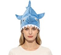 iEFiEL Fish Costume Hat Activity Shark Hat for Unisex Blue One Size