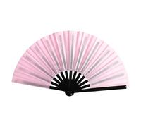 iEFiEL Glittery Hand Rave Fan Folding Popping Line Dance Fan Foldable Handheld Clacking Fans for Festival Pink One Size
