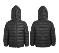 iEFiEL Little Girls Thicken Warm Winter Coat Puffer Jacket Hooded Down Outerwear Windproof Snowsuit 2-14 Years Black 13-14 Years