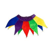 iEFiEL Mardi Gras Jester Hat Giant Jester Costume Clown Collar Masquerade Cosplay Accessory Collar One Size