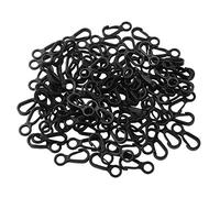 iEFiEL Plastic Carabiners Clips Flag Pole Clip Spring Hooks Backpack Link Lock Water Bottle Buckle Carrying Clip Hook for Camping Hiking Black 50PCS