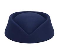 iEFiEL Stewardess Hat Flight Hostess Attendant Cap Headwear for Cosplay Navy Blue One Size