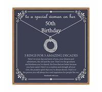 IEFLIFE Birthday Gifts for Women, Sterling Silver Chain Birthday Necklaces, 40th 50th 60th 70th 80th 90th Birthday Necklace, 40 50 60 70 80 90 Years Old Birthday Gifts, 4 5 6 7 8 9 Decade Birthday