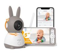 ieGeek 2K 2.4Ghz WiFi Baby Monitor with 5" Split Screen, 360° PTZ Camera