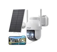 ieGeek 2K Solar Security Camera Outdoor Wireless, 360° Pan Battery Camera with Solar Panel, Wifi CCTV Camera Systems, Color Night Vision, PIR Motion Detection, 2-Way Audio, Works with Alexa