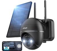ieGeek 2K Wireless Solar Camera,360° Solar Security Camera Outdoor with 5200mAh Rechargeable Battery Powered,PTZ WiFi CCTV Camera Wireless Outdoor, Pan 355° Tilt 120,PIR Motion Detection