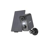 iegeek 2K Wireless Solar Camera with Battery, Motion & Sound Alarm in Black iegeek Black