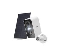 iegeek 2K Wireless Solar Camera with Battery, Siren & Night Vision in White iegeek White