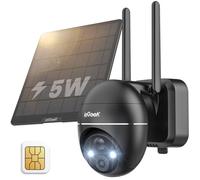 ieGeek 4G LTE Cellular Solar Security Camera Outdoor with SIM Card, No WiFi 2K Battery Wireless CCTV Camera Systems,Unlimited Data Plan,Color Night Vision,Motion Detection,Memory Card/Cloud Storage