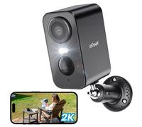 ieGeek No Subscription Fee 2K Wireless Security Camera Outdoor, Rechargeable Battery CCTV Camera Systems, WiFi Home Security Camera, Motion Detection, Colorful Night Vision, Siren Light, Two-way Audio