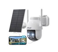 Iegeek Smart 2K Solar Security Camera Wireless 360 Pan With Color Night Vision And Pir Detection