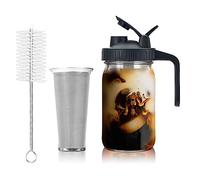 Iegefirm Cold Brew Coffee Machine, 32 Ounce Cold Brew, Filter for Cold Brew Coffee Machine with High Density Stainless Steel Filter for Iced Brew Coffee, Iced Tea A