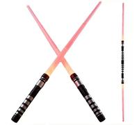 iegeuc Two children's flashing swords with sound, 7 colours retractable, gift party toys, fashion role play toys for adults and children Sound glowing swords