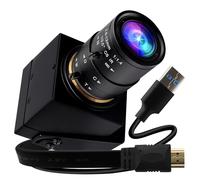 IEights 4K USB3.0 HDMI Camera 4K 60fps 2.8-12mm Zoom Webcam for Computer Mini Lightburn Camera for Laser Engraver H.264 Telescope USB Security Industrial PC Webcamera for Raspberry Pi Jetson Nano