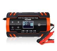 IEIK Car Battery Charger 12V/8A 24V/4A Automotive Smart Battery Charger Battery Maintainer for Car, Truck, Boat, Motorcycle, Lawn Mower, Truck, SUV, RV, ATV and More