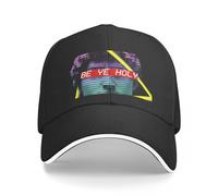 IEINYAUP Be Ye Holy - Lo-Fi Vaporwave Baseball Cap Cute Sun Cap Men's Women's Solid Black，for All Seasons