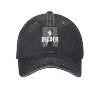 IEINYAUP Justin The of Biebers Box Logo Men Women Baseball Caps Distressed Denim Washed Caps Hat Vintage Outdoor Summer Sun Cap Cotton，for All Seasons
