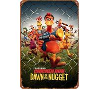 IEITB Chicken Run: Dawn of the Nugget Movie poster Poster Vintage Tin Sign for Bar Office Home Wall Decor Gift Retro Metal Sign 12 X 8 inch