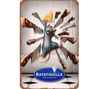 IEITB Ratatouille Art Poster Metal Tin Logo Vintage Metal Poster Family Club Bar Cafe Bedroom Wall Decoration Gift 8x12 inches