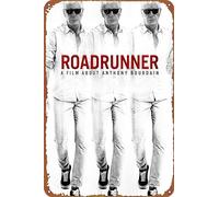 IEITB Roadrunner: A Film About Anthony Bourdain Art Poster Metal Tin Logo Vintage Metal Poster Family Club Bar Cafe Bedroom Wall Decoration Gift 8x12 inches