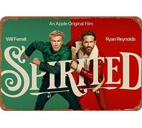 IEITB Spirited Movie, Will Ferrell, Ryan Reynolds Movie Poster Vintage Look Tin Metal Sign Wall Decoration 8x12 Inches