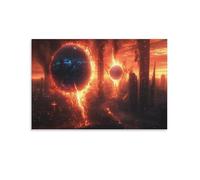 IEJKLUVWX Earth Exploded Canvas Wall Art Burst Artwork on Wall Art Hanging Art Poster for Living Room Bedroom Home Decorations 20x30inch(50x75cm)
