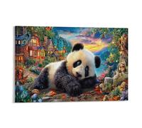 IEJKLUVWX Giant Panda Wall Posters Panda Resting Fade-Resistant Durable Moisture Resistant for Sofa Background Bedroom Housewarming Gift Modern 12x18inch(30x45cm)