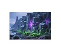 IEJKLUVWX Giant's Causeway Canvas Wall Art Scenic Spots Wall Painting Pictures Oil Paintings for Wall Decor Home Office Decorations 16x24inch(40x60cm)