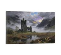 IEJKLUVWX Glen Coe Canvas Wall Art Scenic Spots Artwork on Wall Art Abstract Artwork for Living Room Bedroom Home Decorations 20x30inch(50x75cm)