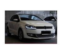 IEJPEQWW 2PCS Car Lights Compatible For VW POLO Headlight 2011-2018 Head Lamp Drl Projector Lens Automotive Accessories(Sliver,RHD)