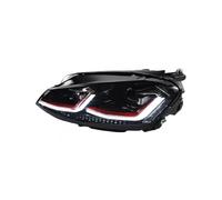 IEJPEQWW Car Styling Compatible For VW Golf 7.5 LED Headlight 2013-2020 Golf 7 Headlights DRL Head Lamp Dynamic Signal Bi Xenon Accessories(Red All,For 7.5)