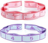 IEKEODI Elastic Yoga Stretching Strap with Loops,Stretch Straps for Physical Therapy, Pilates Stretch Band, Elastic Exercise Bands, Leg Stretching Band, Stretch Resistance Bands for Exercise