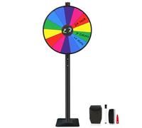 iElyiEsy 24 inch Spinning Prize Spin the Wheel for Prizes with Height Adjustable Stand Erasable Surface Spinner the Wheel for Trade Show Carnival Party Fortune Game