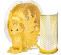 IEMAI Glitter Transparent PLA Filament 1.75mm 1Kg, High Light Transmittance Clear Gold PLA 3D Printer Filament, Dimensional Accuracy +/- 0.02mm