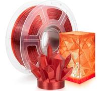 IEMAI PETG Filament 1.75 mm 1 kg, Flash Point Transparent PETG Red, High Speed 3D Printer Filament, Dimensional Accuracy +/- 0.02 mm